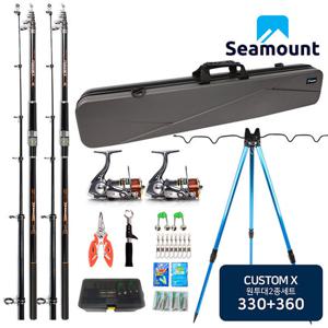 시마운트 커스텀X 원투 낚시대세트 (330+360)/바다 낚시대 2종