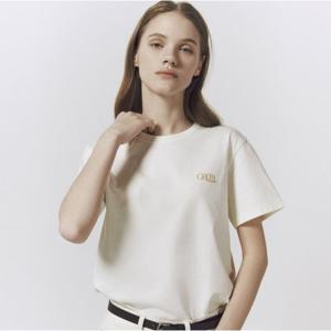 [지오다노]여자 레귤러핏 그래픽 레터링 프린트 반팔 티셔츠 396501