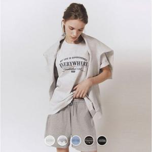 [지오다노]여성 여름 루즈핏 굿에너지 그래픽 라운드 반팔 면 티셔츠 396502