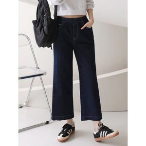 [베나프]라인 데님 와이드 크롭 팬츠_FH1LP009