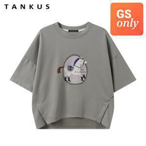 [GS단독][탱커스]프린팅 자수 밑단 트임 반팔 티셔츠 (TY2TS002L0)