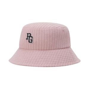 파리게이츠골프모자 PQS 521E1CP101_PK 공용 테리 스트라이프 로고 버킷햇
