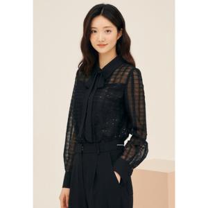 JJ지고트 타이넥 스팽글 레이스 블라우스 (GP3A0BL111)