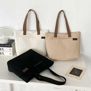 캔버스 빅 숄더백 에코가방 학생 직장인 가방 데일리