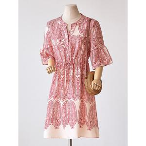 [커스텀에이블][한정] 에스닉 벨소매 원피스_T2506OP610B