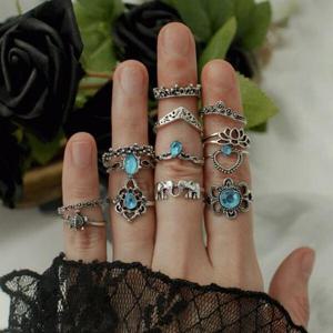 아트박스/이룸 엔틱 레이어드 반지세트 4종 컬렉션