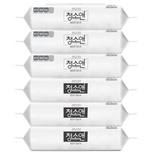 청소앤 먼지 제거 물걸레포 3팩 + 정전기포 3팩 180매