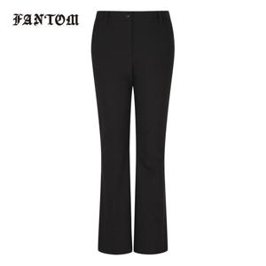 [팬텀] 여성 백포켓 로고 테잎 부분 밴딩 부츠컷 팬츠