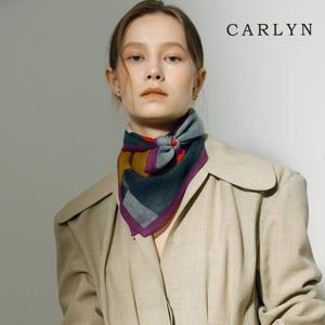 [엘르(스카프)]미니블럭 정사각 울 쁘띠스카프 S7931W201