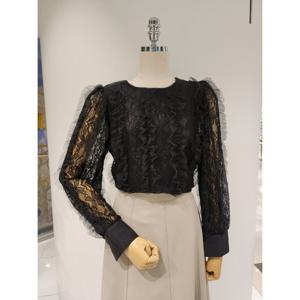 abfz  (AZZ5HB35) 프릴 레이스 블라우스