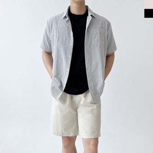 ACC SS1021M 남자 시어서커 여름 체크 반팔 남방 셔츠 남자반팔셔츠 시어서커셔츠 체크셔츠 남방셔츠 여름셔츠 반팔남방 체크반팔셔츠 시어서커남방 남자셔츠