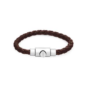 페라가모 77 3540 0703873  브레이드 스몰 브라운 가죽 팔찌