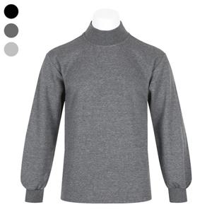 남자 겨울 국내제작 기모 반폴라 NA-L-TS-Q001-그레이