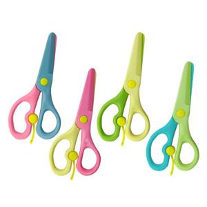 [블루마토]투컬러 어린이 안전가위(SCS004) (색상랜덤)