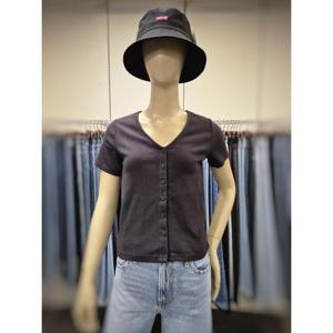 리바이스  여성 뮤즈 쇼트 슬리브 브이넥 티셔츠 A8782-0000
