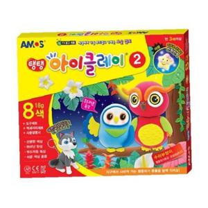 16000 탱탱 아이클레이 2번 8색 18g 아모스 (점토놀이 컬러클레이 찰흙)