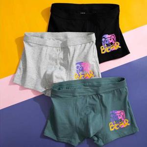 남성용사각팬티 학생 사각 드로즈 순면 팬티 캐주얼 언더 웨어 속옷