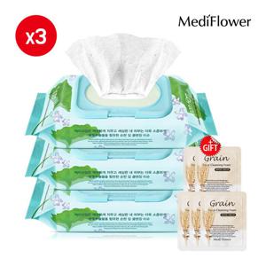 [메디플라워] 센텔라 순한 딥 클렌징 티슈 100매x3+파우치5매