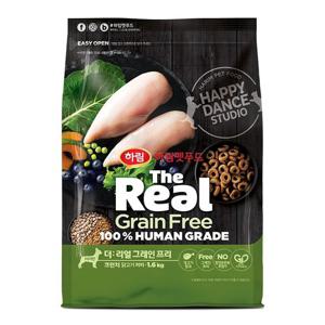 [하림펫푸드] 더리얼 그레인프리 크런치 닭고기 퍼피 1.6kg