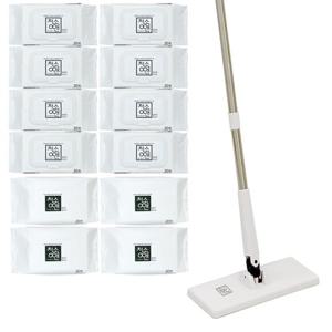 청소앤 핸즈프리 톡톡이 대형밀대+물걸레포(30매)x8팩+정전기포(30매)x4팩 대형청소포 걸레청소기 자동잡기