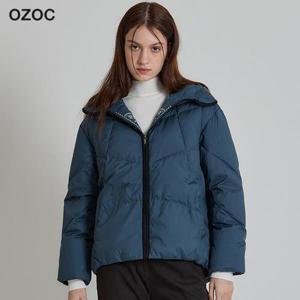 [오조크(OZOC)] 후드 레터 포인트 덕다운 점퍼 (택가격: 269000원)