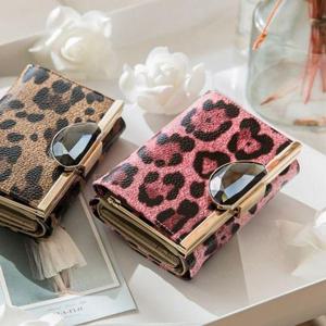 [패션스토리]호피 소가죽 중지갑