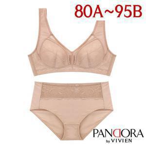 [판도라by비비안]노와이어 등살보정 브라팬티2종(PB7130)런닝형브라/80A~95B