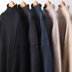 캐시미어 반폴라 니트티 311F865S 빅사이즈 여성