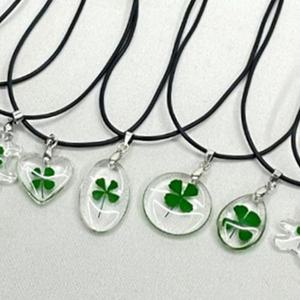 [OFM69736]네잎클로버 키링 차키 행운고리 목걸이