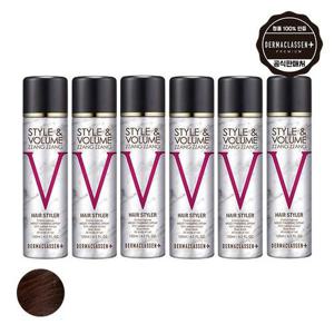 [기타 (뷰티)]더마클라센 스타일앤 볼륨짱짱 흑채 스프레이 자연갈색 120ml x6