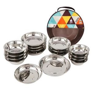 [캠핑문]17P 캠핑 스텐레스 식기세트