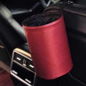 접이식 쓰레기통 자동차 가죽 방수 휴지통