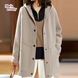[쉬즈프리티] 시아후드모직코트_여성코트
