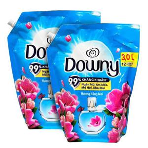 베트남 다우니 고농축 섬유유연제 선라이즈 프레쉬 3L 리필 2개