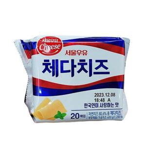 서울우유 체다 슬라이스 치즈 18g x 20매 x 1개 m87249
