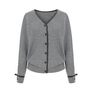 소매리본배색V니트가디건_P6ACA002C