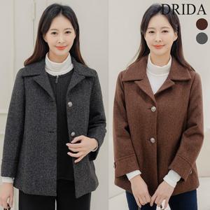 엄마옷 드리다 여자 겨울 울 카라 보카시 빅사이즈 누빔 자켓 40-50대 미시 중년여성의류 하객 마담 상견례