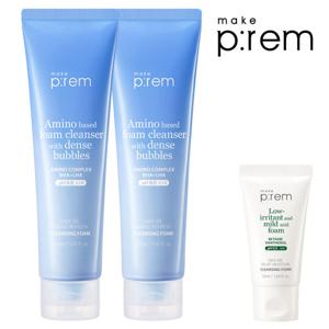 [10%할인+10%적립] 메이크프렘 세이프 미 아미노 리프레시 클렌징 폼 150ml 2개 (+랜덤)클렌징폼50ml