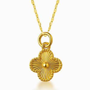 [한국금다이아몬드] 순금 목걸이 행운 니콜렛 클로버 펜던트 24K