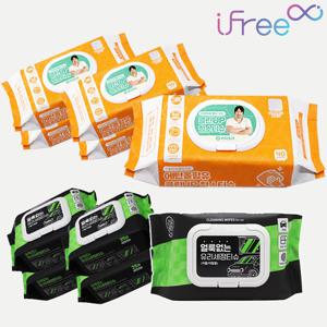 [TV 쇼핑] 소독용 청소티슈 5팩 + 유리세정티슈 5팩 클린하게 한번에 청소하는 에탄올 베킹소다  세정티슈