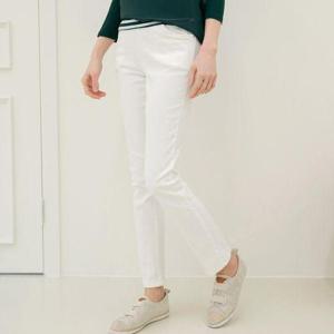 [드리다]여자 봄 면 밴딩 찐스판 빅사이즈 편한 일자 바지 흰색 밴드 팬츠 40대 미시옷 50대 엄마옷 중년..