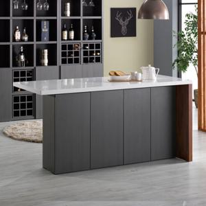 아이앤 로리스 1800 ㄱ형 인조대리석 테이블 홈바 HG