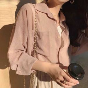 남방 셔츠 데이트 룩 나들이 패션 긴팔 코디 여자 봄