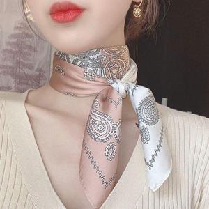 70 명품 쁘띠 사각 여성 스카프 반다나 페이즐리 무지 (W98724E)