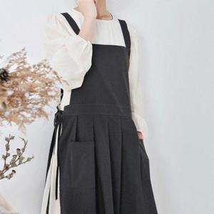 앞치마 다용도 형 여름 린넨 레이어드 원피스 유치원 집 WFKZNOV
