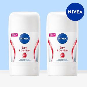 [니베아 공식] 니베아 데오드란트 스틱 드라이 앤 콤포트 50ml 2개