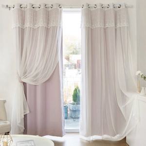 까르데코 디망쉬 암막+레이스커튼 긴창 4장세트