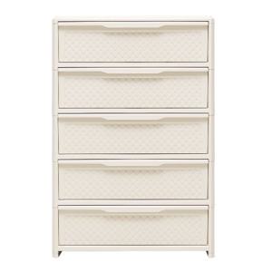 보네드 라탄 5단 와이드 다용도 수납 플라스틱 서랍장