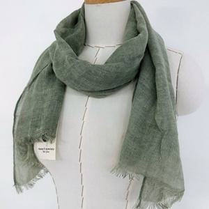 [애슬릿] 여성 남성 빈티지 무지 면 봄 롱 스카프