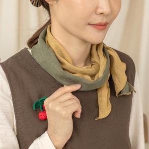 [디얼마미][디얼마미] 어텀 투톤 면스카프 /여성 중년 엄마 가을 겨울 쁘띠 롱